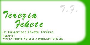 terezia fekete business card