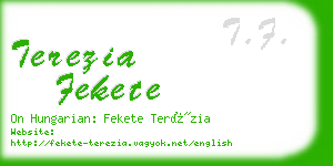 terezia fekete business card